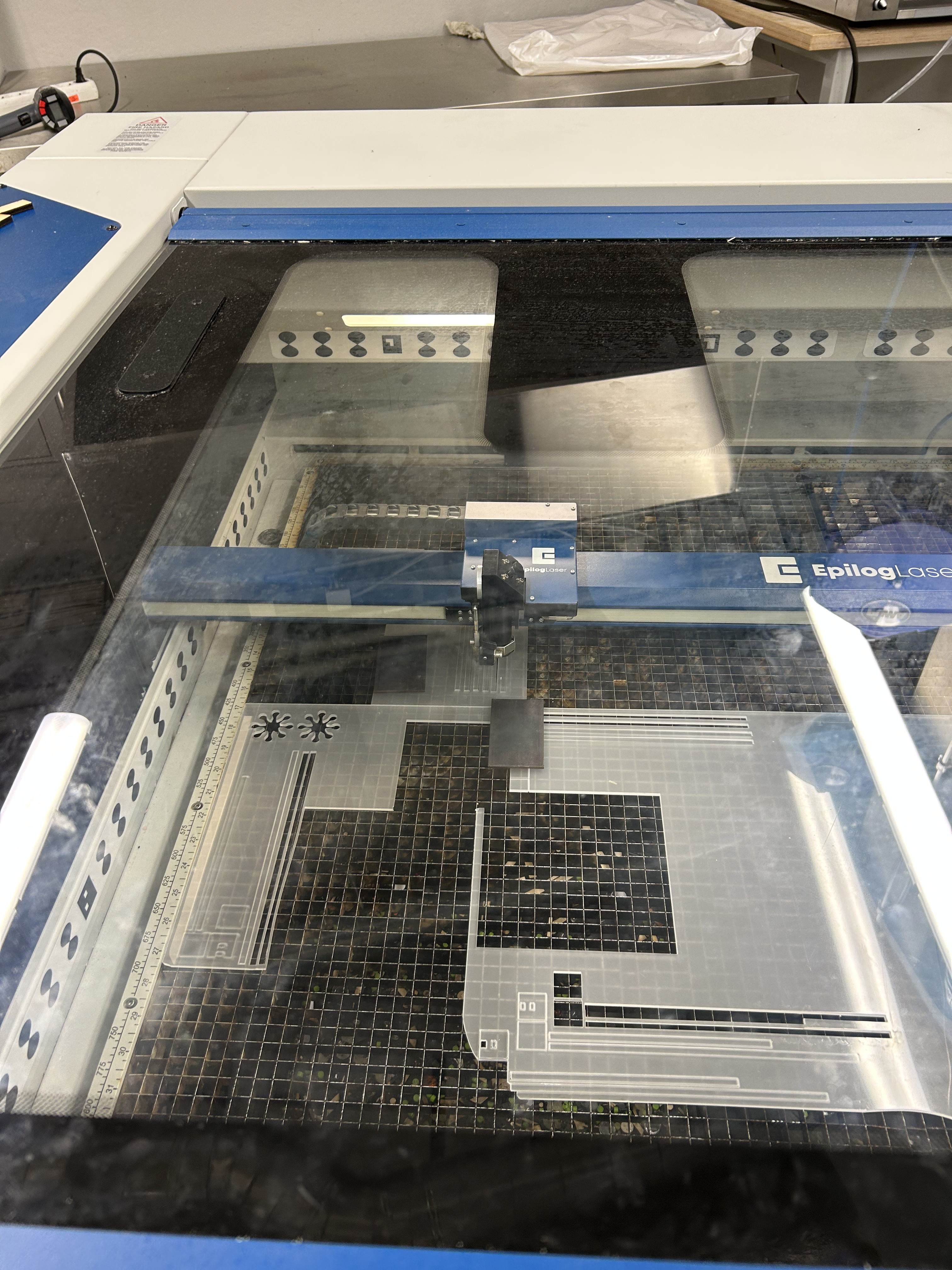 Laser-cut maze base